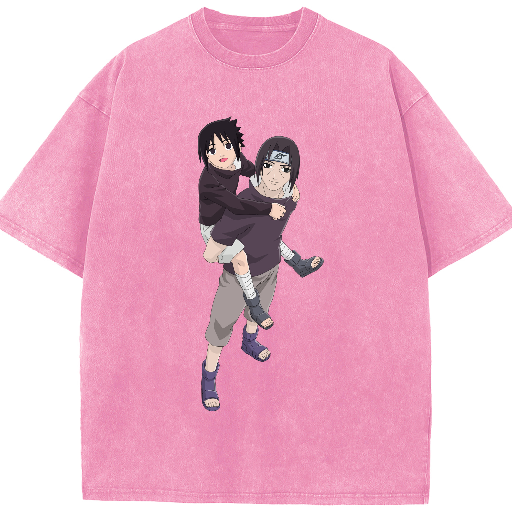（画像用） NARUTO -ナルト- うちは イタチ Uchiha Itachi 綿100% ヴィンテージ風 半袖Tシャツ（フロントプリント）
